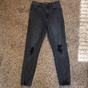 Distressed Black Jeans